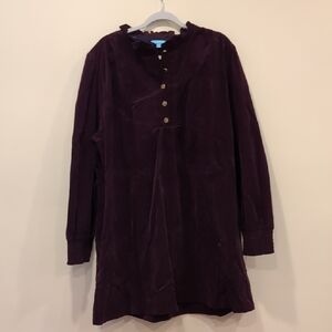 Draper James Purple Long Sleeve Dress